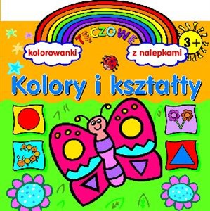 Obrazek Kolory i kształty Tęczowe kolorowanki z nalepkami