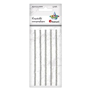 Obrazek Kryształki samoprzylepne perełki białe 35szt