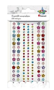 Obrazek Kryształki samoprzylepne kwiatki, perełki mix
