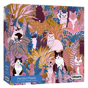 Obrazek Puzzle 1000 Koty i rośliny