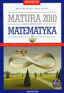 Obrazek Vademecum Matura 2010 Matematyka  z płytą CD Szkoły ponadgimnazjalne zakres rozszerzony