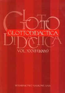 Picture of Glottodidactica vol. XXXII (2006)