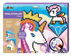 Picture of Kolorowe piksele Jednorożec