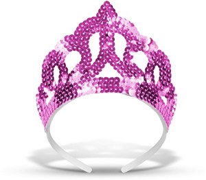 Obrazek Tiara z cekinami różowa