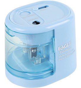 Obrazek Temperówka na baterie dwuotworowa niebieska EAGLE EG-5161USB