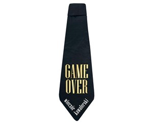 Obrazek Krawat Game Over 10x32cm