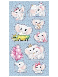 Obrazek Naklejki Słoniki