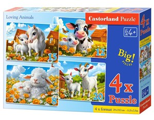 Picture of Puzzle 4w1 Loving Animals B-041060