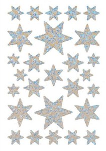 Obrazek Naklejki gwiazdki srebrne
