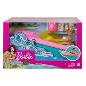 Obrazek Barbie lalka + motorówka