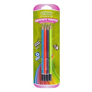 Obrazek Ołówek trójkątny neonowy hbv4 szt Blister