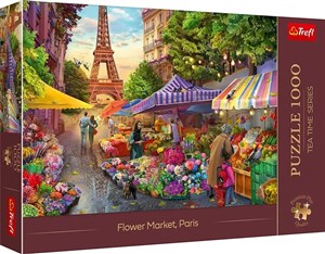 Picture of Puzzle Premium Plus Quality Tea Time: Targ kwiatowy, Paryż 1000