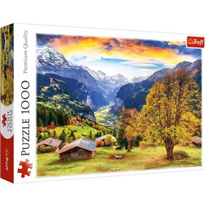 Obrazek Puzzle 1000 Malownicza alpejska wioska