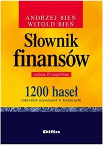 Obrazek Słownik finansów 1200 haseł określeń używanych w finansach