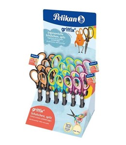 Obrazek Nożyczki Griffix mix (12szt) PELIKAN