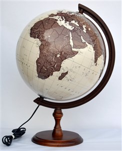 Obrazek Globus 320 antyczny podświetlany drewniana stopka