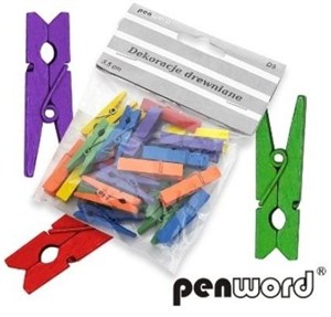 Obrazek Klamerki drewniane 3,5cm 24szt