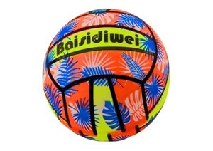 Obrazek Piłka gumowa jaskrawa we wzorki 24cm