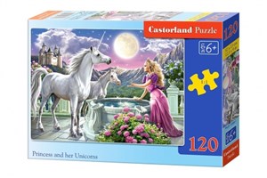 Obrazek Puzzle Princess and her Unicorns 120