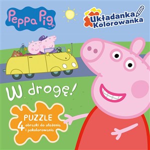 Obrazek Peppa Pig Układanka - Kolorowanka W drogę.