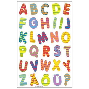Picture of Naklejki A Litery kolorowe