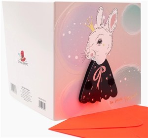 Obrazek Karnet kwadrat FW-20-113-16 harmonijka Królik