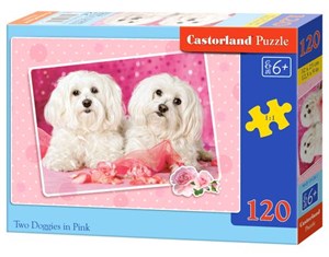 Obrazek Puzzle Two doggies in Pink 120