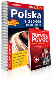 Obrazek Polska atlas samochodowy + instrukcja pierwszej pomocy 1:250 000