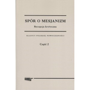Picture of Spór o mesjanizm 1-2 tomy Recepcja krytyczna