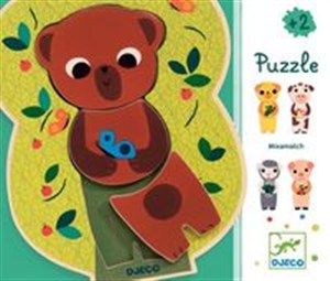 Picture of Puzzle drewniane 3-elementowe Miś