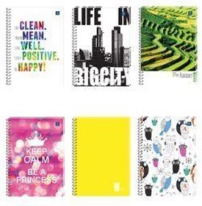 Picture of Kołozeszyt A4 w linie 100 kartek 5 sztuk mix