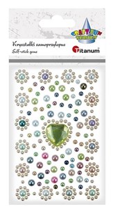 Picture of Kryształki samoprzylepne serca perełki różowe