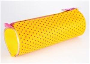 Obrazek Piórnik tuba Kropki różowe