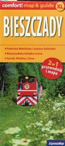 Obrazek Bieszczady 2w1 przewodnik i mapa Połonina Wetlińska i Jezioro Solińskie, Bieszczadzka Kolejka Leśna, Sanok, Wetlina, Cisna