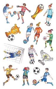 Obrazek Naklejki foliowe metaliczne - piłkarze