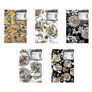 Picture of Brulion A5/96K kratka Flowers gold (5szt)