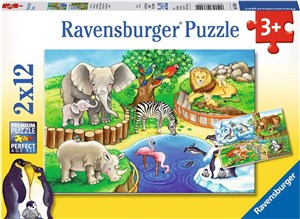 Picture of Puzzle 2D 2x12 Zwierzęta w zoo 7602