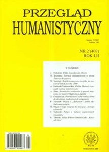 Obrazek Przegląd humanistyczny 2/2008