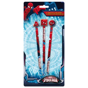 Picture of OŁÓWEK Z GUMKĄ 3 SZT SPIDER-MAN