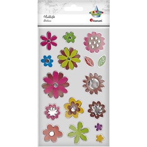 Obrazek Naklejki foliowe kwiaty mix 16szt.