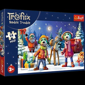 Picture of Puzzle 24 Maxi Trefliki lepią bałwana 14375