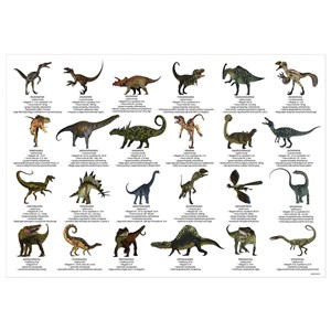 Obrazek Podkład oklejany edukacyjny dinozaury DERFORM
