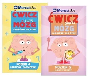 Obrazek Pakiet: Mensa Kids Ćwicz swój mózg. Łamigłówki dla dzieci. Poziom 4-5