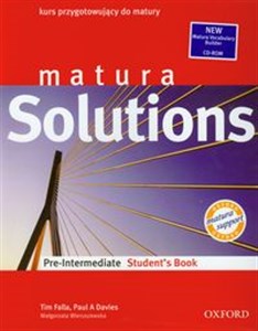 Picture of Matura Solutions Student's Book + CD Pre Intermediate. Kurs przygotowujący do matury