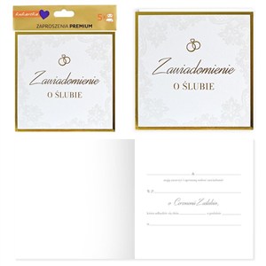 Obrazek Zawiadomienie Ślub 5szt