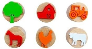 Obrazek Zestaw drewnianych stempli Farma
