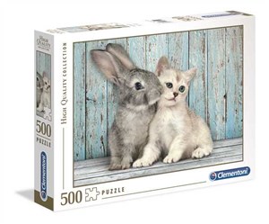 Obrazek Puzzle Cat and Bunny 500