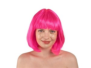 Obrazek Peruka Kleopatra neonowy róż