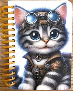 Picture of Kołonotatnik ozdobny A7/64K gładki Kot