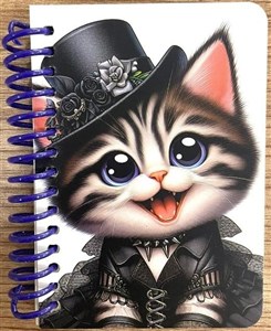 Picture of Kołonotatnik ozdobny A7/64K gładki Kot